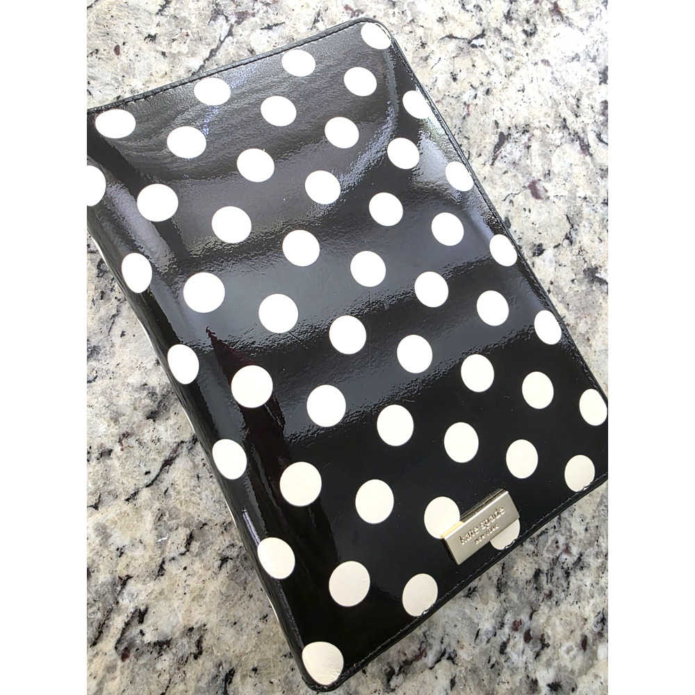 Kate Spade New York Carlisle Black & White Polka Dot Zipped Organizer
